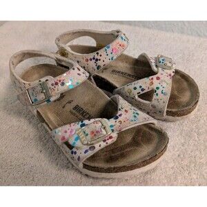 Birkenstock Sandals Toddler Girls Size 8 EU 26 Rio Microfiber Confetti